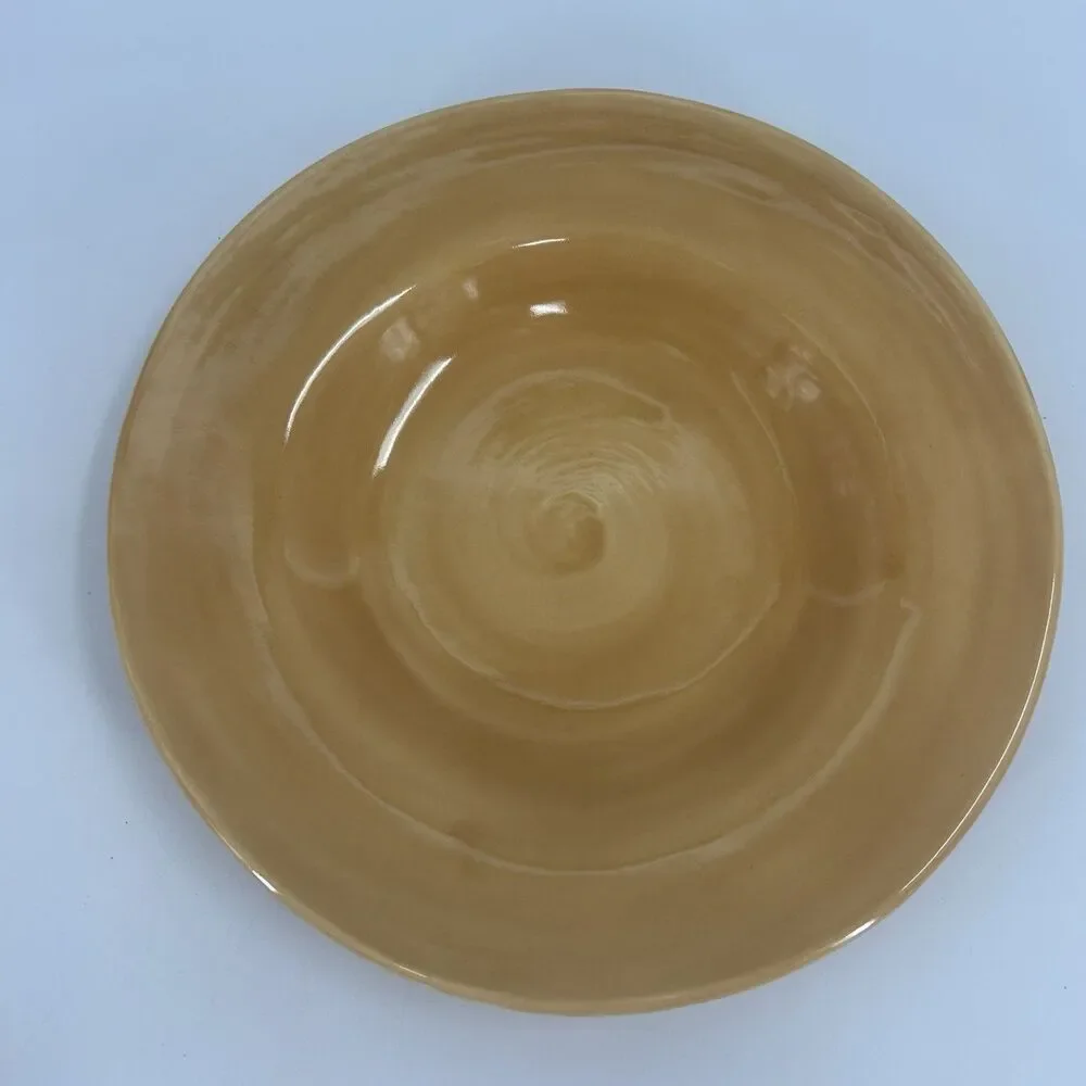Pottery Barn Sausalito 10” Pasta Soup Bowl Amber Warm Honey-Gold Glaze